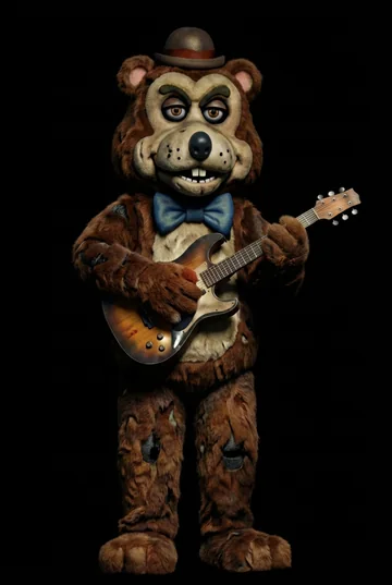 Bobo with his guitar, in his original character artwork