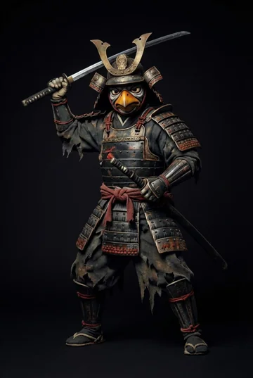 Henja with the sword from the original character reference