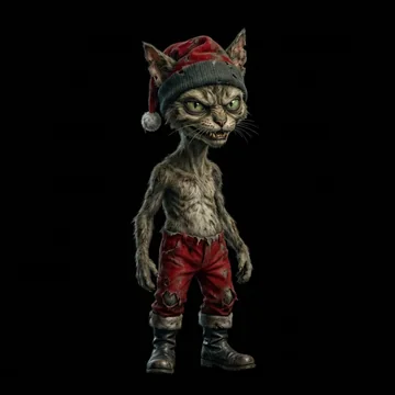 Ole Saint Nip in his original holiday-themed character artwork